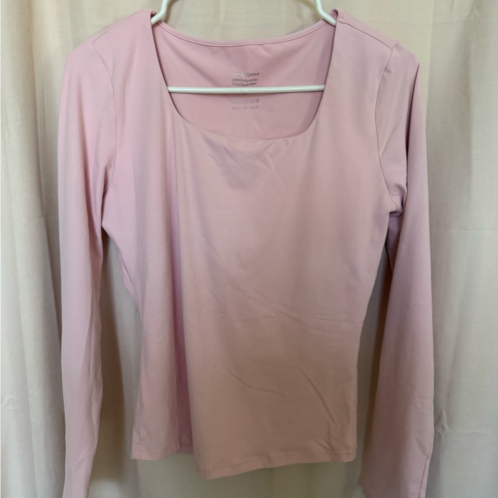 Women's Pink Long Sleeve Top